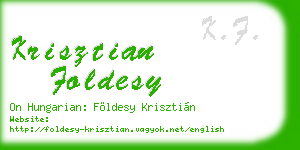 krisztian foldesy business card